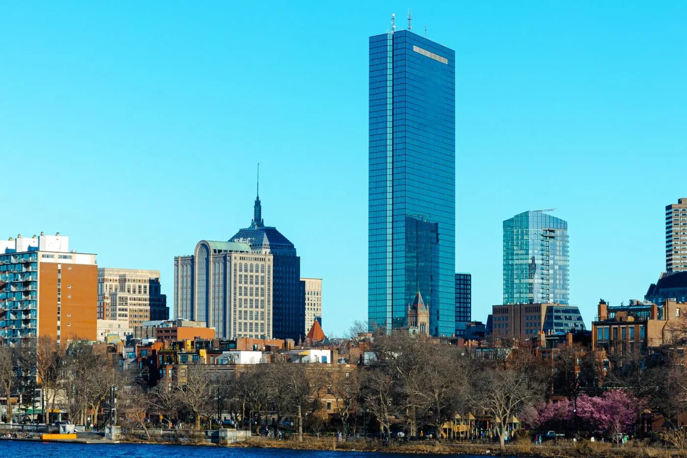 Back Bay Boston skyline with the John Hancock Tower
